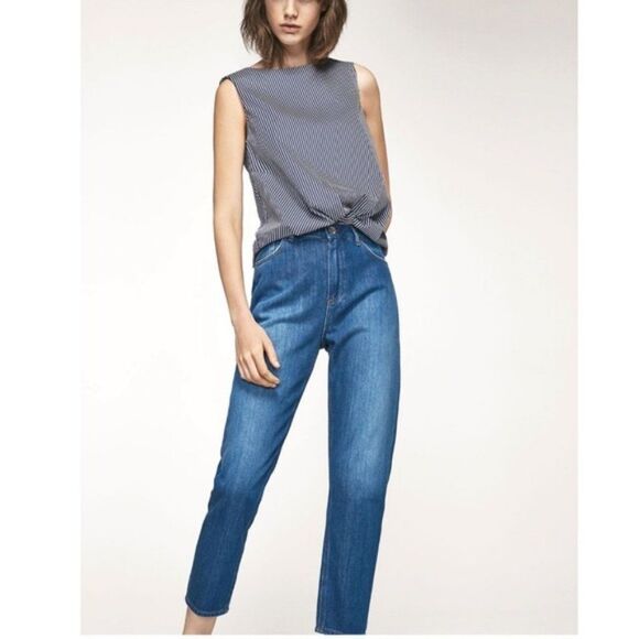 Denim Massimo Dutti Mom Fit Jeans (NWT) - Picture 1 of 4